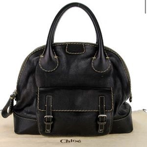 Chloe Black Leather Edith Bowler Bag